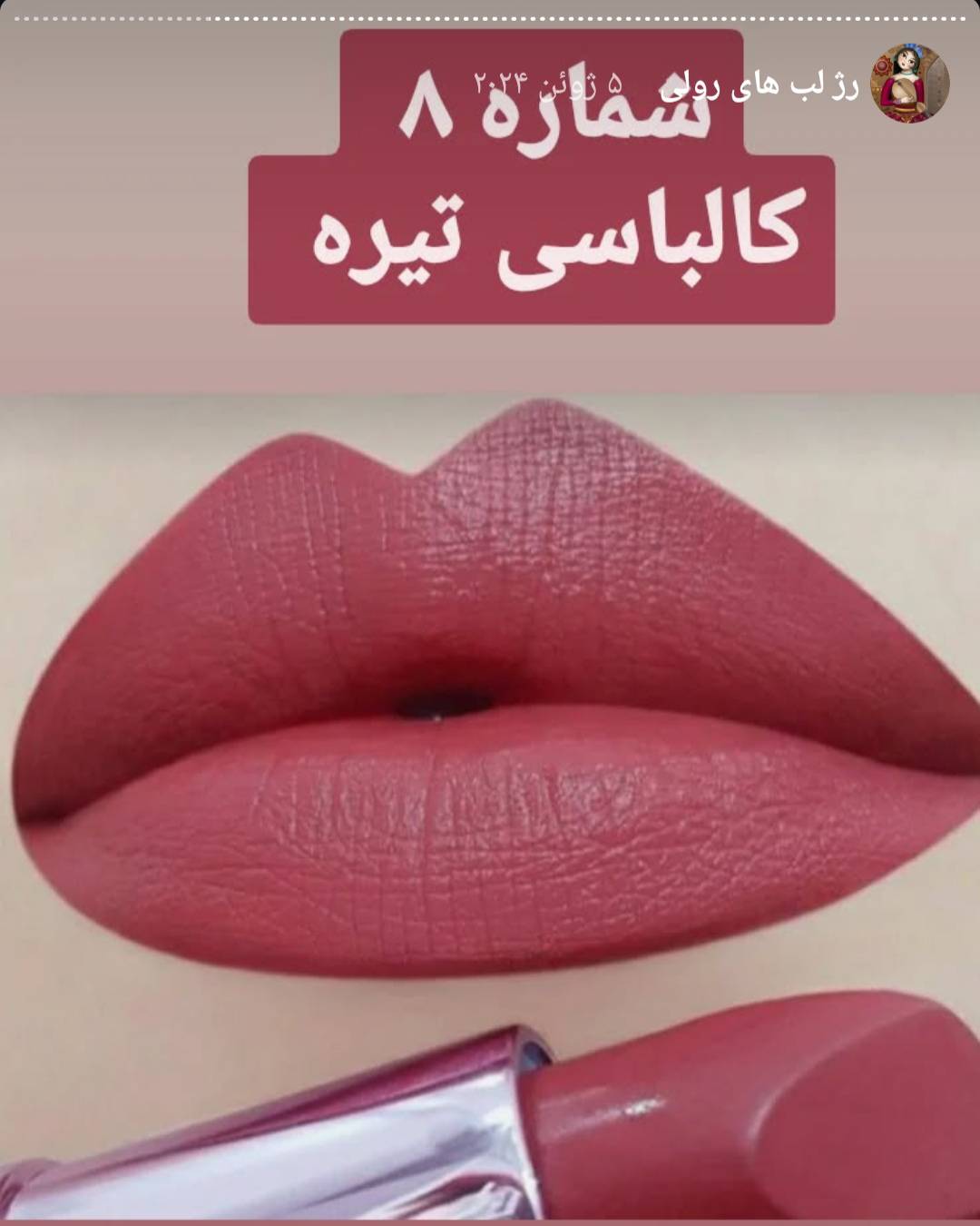 رژ لب گیاهی بدون سرب رنگ کالباسی 8